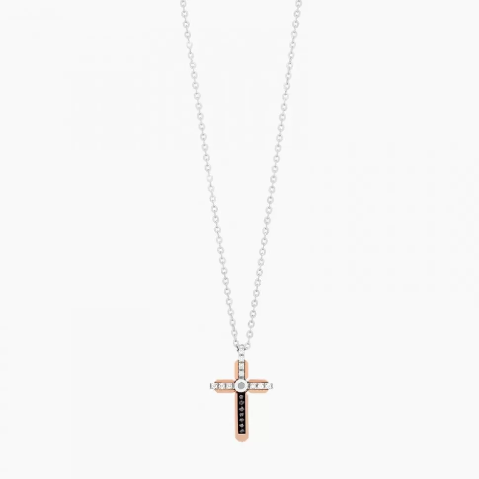 Zancan White Gold Necklace With Cross And Diamonds.^Zancan Gioielli Flash Sale