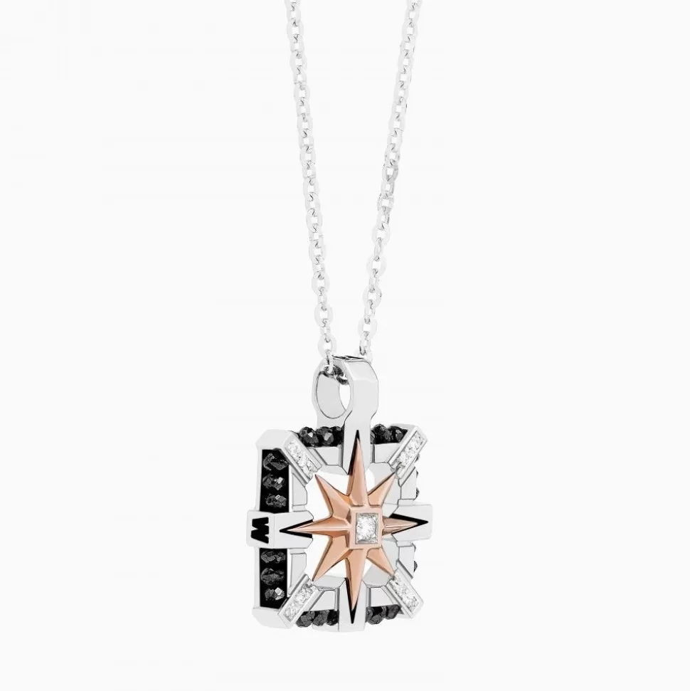 Zancan White Gold Necklace With Iconic Wind Rose.^Zancan Gioielli Store