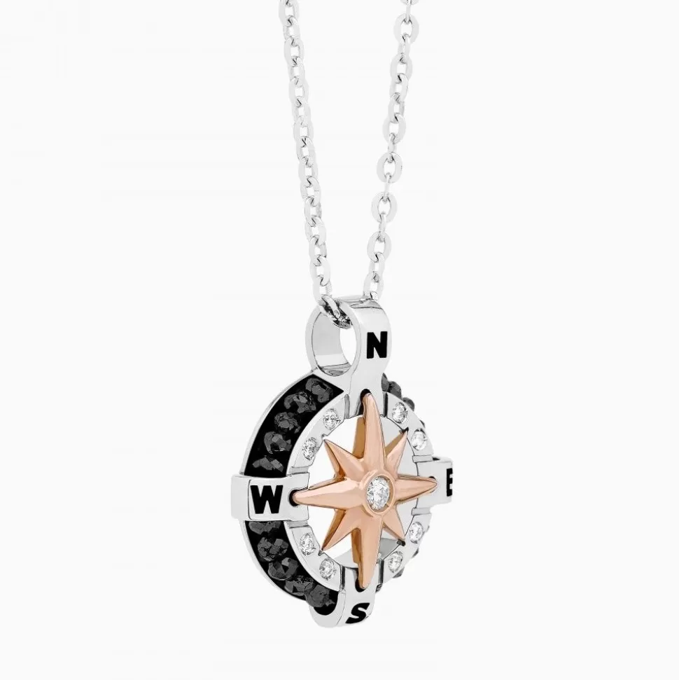 Zancan White Gold Necklace With Iconic Wind Rose.^Zancan Gioielli Store