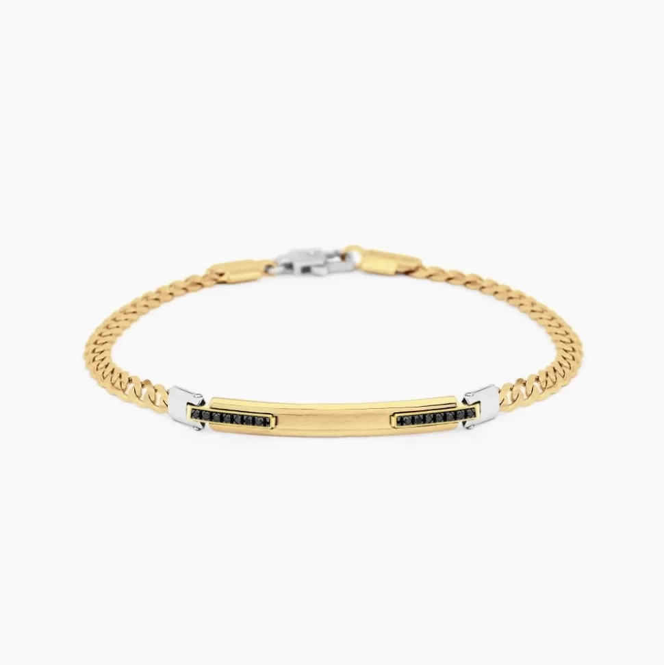 Zancan Yellow Gold Bracelet With Diamonds.^Zancan Gioielli Outlet