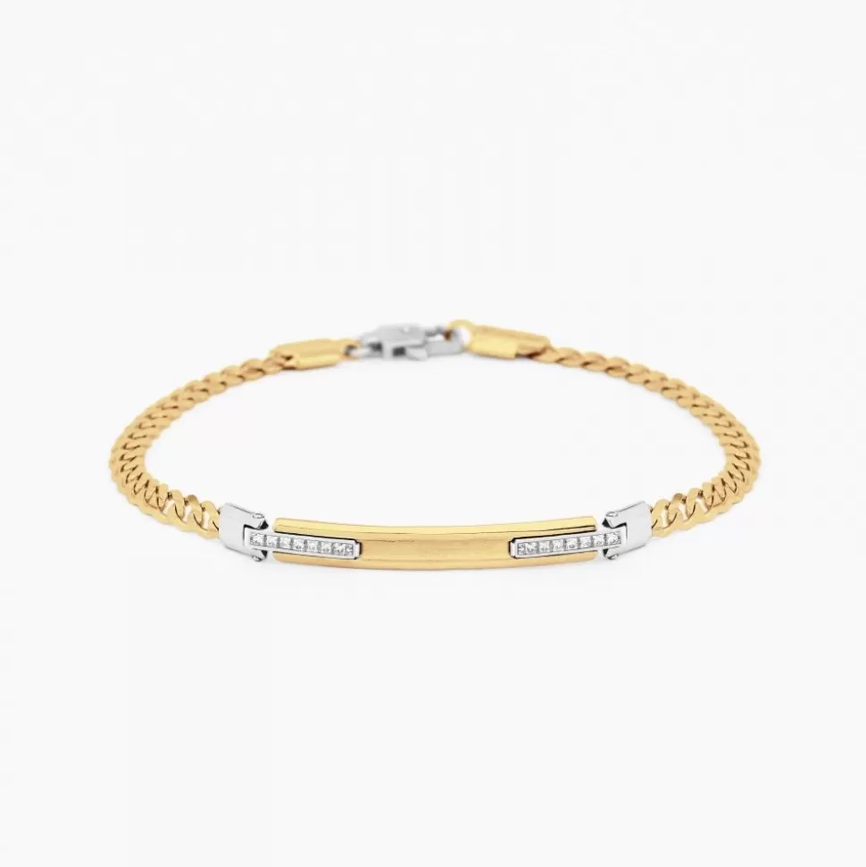 Zancan Yellow Gold Bracelet With Diamonds.^Zancan Gioielli Sale