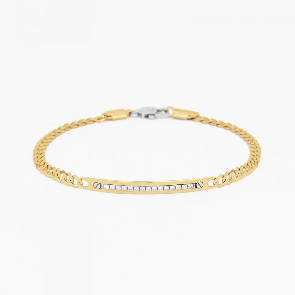 Zancan Yellow Gold Bracelet With Diamonds.^Zancan Gioielli Shop