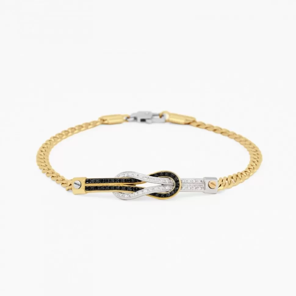 Zancan Yellow Gold Bracelet With Diamonds.^Zancan Gioielli Best